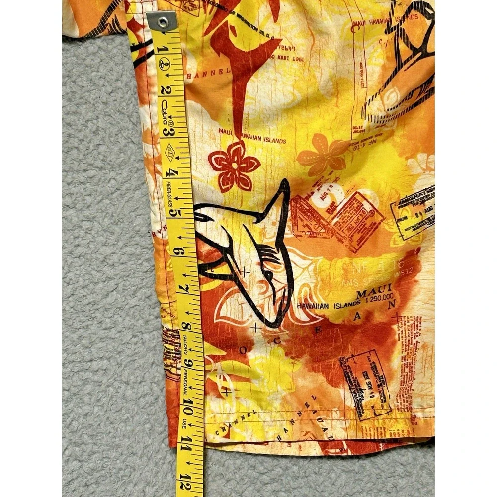 OP Ocean Pacific Hawaiian Board Shorts Swim Trunks Boys Size XL‎ 14-16 Sharks